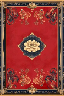 中式传统花卉纹饰背景图