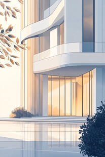 现代优雅建筑外观景致