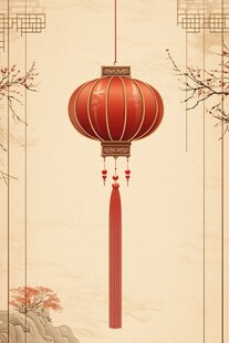 中式红灯笼 传统节日氛围