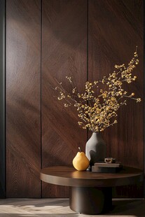 中式雅致茶几插花装饰