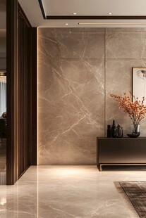 现代轻奢风大理石玄关设计