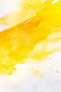 金黄水彩笔触抽象艺术图