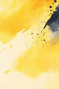 黄色水墨风抽象水彩背景图