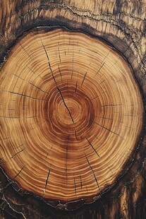 树桩年轮纹理特写