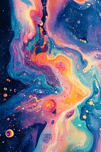 梦幻宇宙流体艺术图景