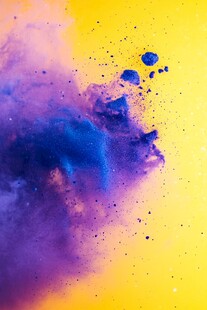 彩色粉末爆炸 绚丽视觉盛宴