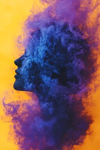 烟雾勾勒的神秘人物轮廓