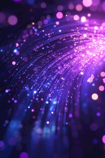 梦幻紫蓝流光粒子背景