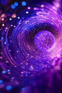 梦幻紫色宇宙能量漩涡