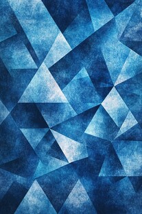 蓝色几何三角抽象背景图