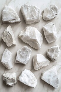 白色矿石原石展示图