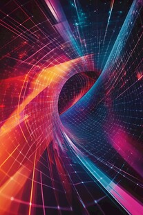 炫彩科技感空间漩涡背景
