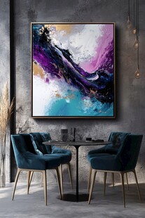 现代抽象画装点雅致空间