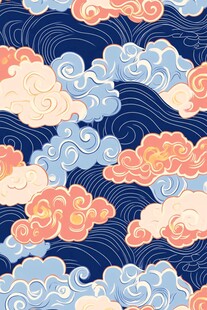 中式云纹图案设计