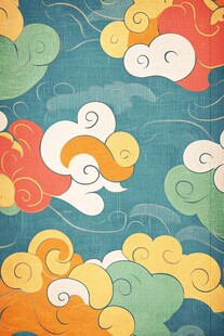 传统中式云纹图案背景