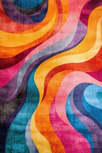 缤纷炫彩抽象波浪纹理图案