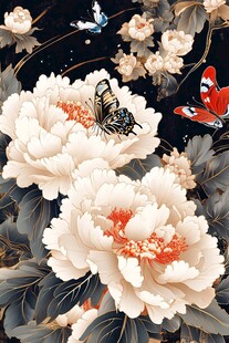 牡丹蝴蝶图