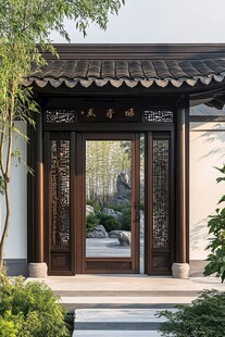 中式庭院雅致入户门