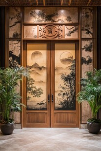 中式双开门 古韵雅致装饰