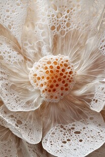 梦幻孔洞花朵纹理特写