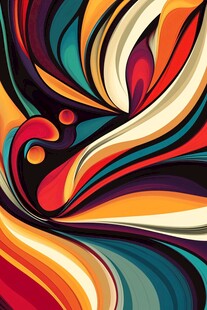绚丽多彩抽象流体艺术图案