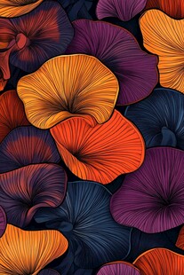 绚丽多彩花瓣图案纹理