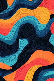 动感波纹抽象图案设计