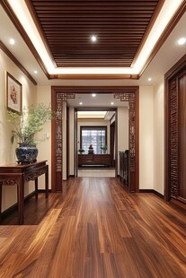 中式典雅玄关过道空间设计