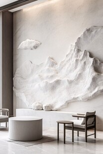 极简山水风室内装饰墙面