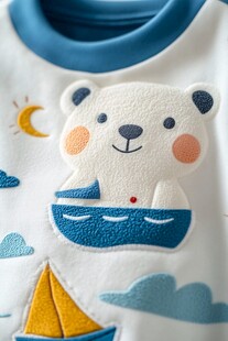 小熊航海婴儿服图案