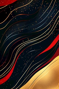 黑金红抽象线条动感背景