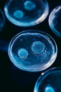 培养皿中的细胞微观景象