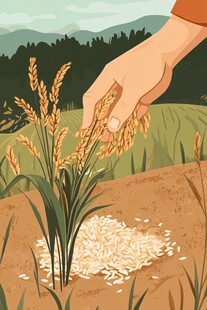 手触稻穗 见证丰收时刻