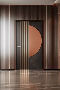 现代简约风金属质感入户门