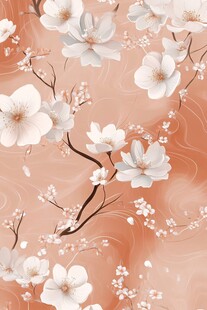 玉兰花绽放的柔美背景