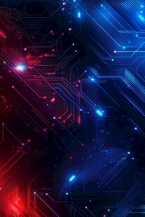 科技感炫彩电路背景图