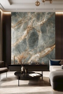 现代轻奢风大理石客厅一角