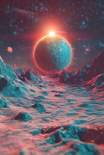 梦幻外星地貌与宇宙景观