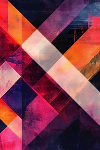 多彩几何拼接抽象艺术图案
