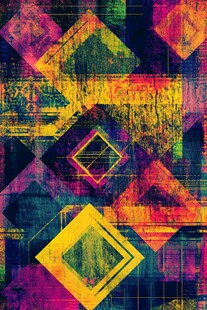 复古几何抽象艺术图案