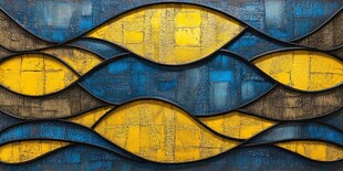 波浪纹理抽象艺术图案