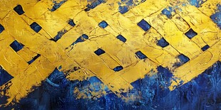 金色蓝色交织抽象纹理图案