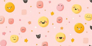 可爱笑脸图案背景图