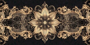 金色华丽花纹图案装饰