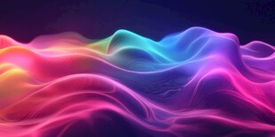 梦幻炫彩流动波纹背景