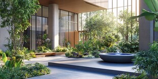 现代庭院景观设计效果图