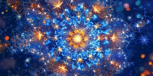 梦幻星空烟花图案