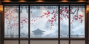 中式窗景中的古韵诗意