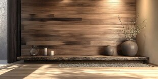 木质墙面简约室内装饰
