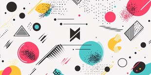 抽象几何多彩图案背景